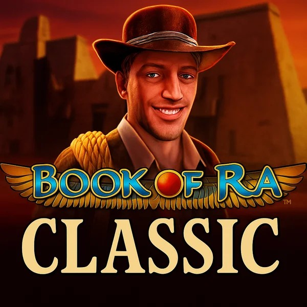 Official Slots logo: Book of Ra Classic by Novomatic at Casoola Casino