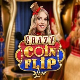Official Live Casino logo: Crazy Coin Flip by Evolution at Casoola Casino
