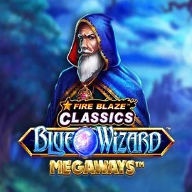 Fire Blaze Blue Wizard Megaways by Rarestone Gaming, showcased at casoolacasino.eu – game logo
