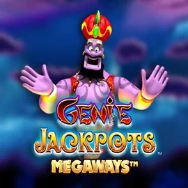 Genie Jackpots Megaways slot logo by Blueprint Gaming at Casoola Casino