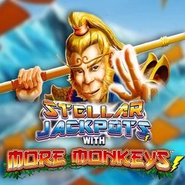 Stellar Jackpots with More Monkeys slot visual from Lightning Box Game available on casoolacasino.eu